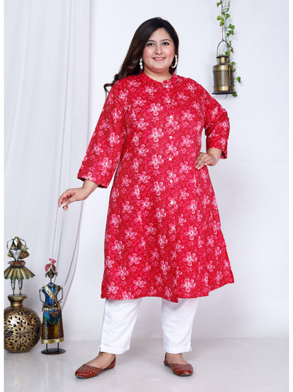 Rani Pure Cotton Front Slit A-Line Kurti