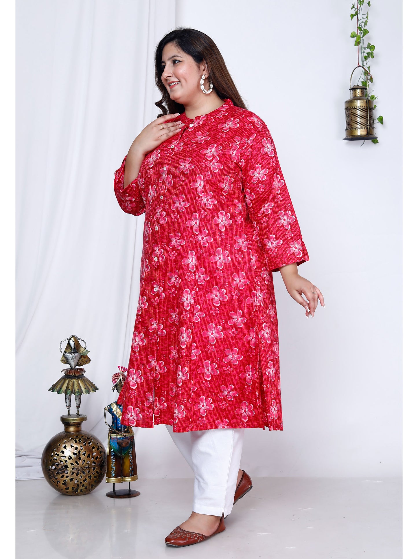 Rani Pure Cotton Front Slit A-Line Kurti