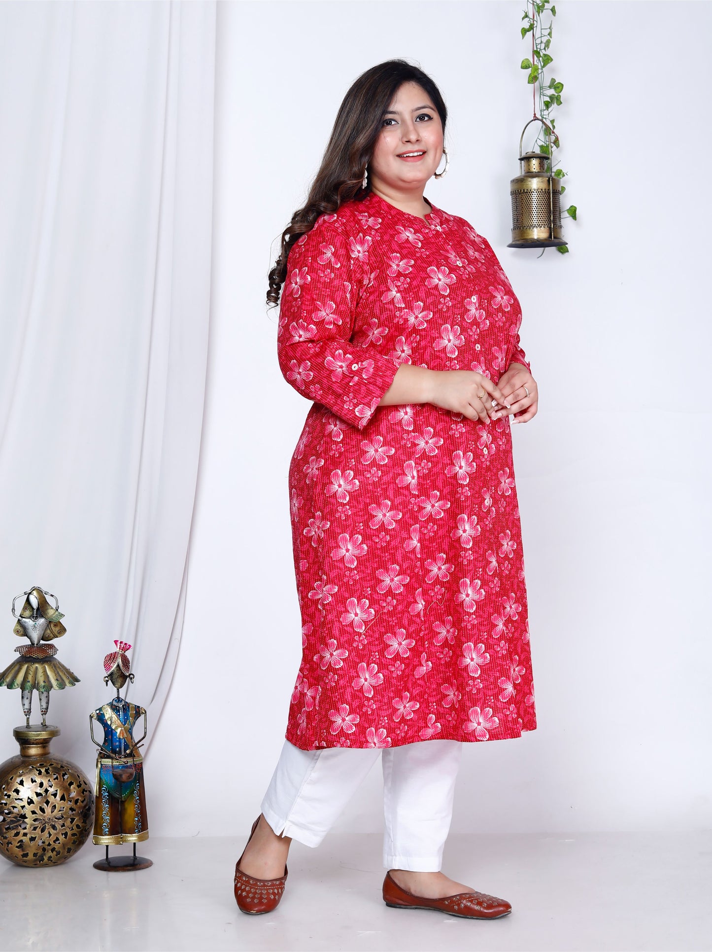 Rani Pure Cotton Front Slit A-Line Kurti