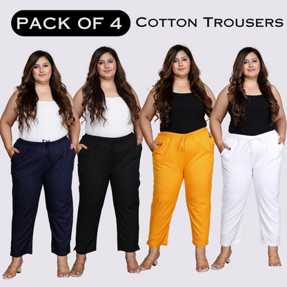 Cotton Trousers ( PACK OF 4)